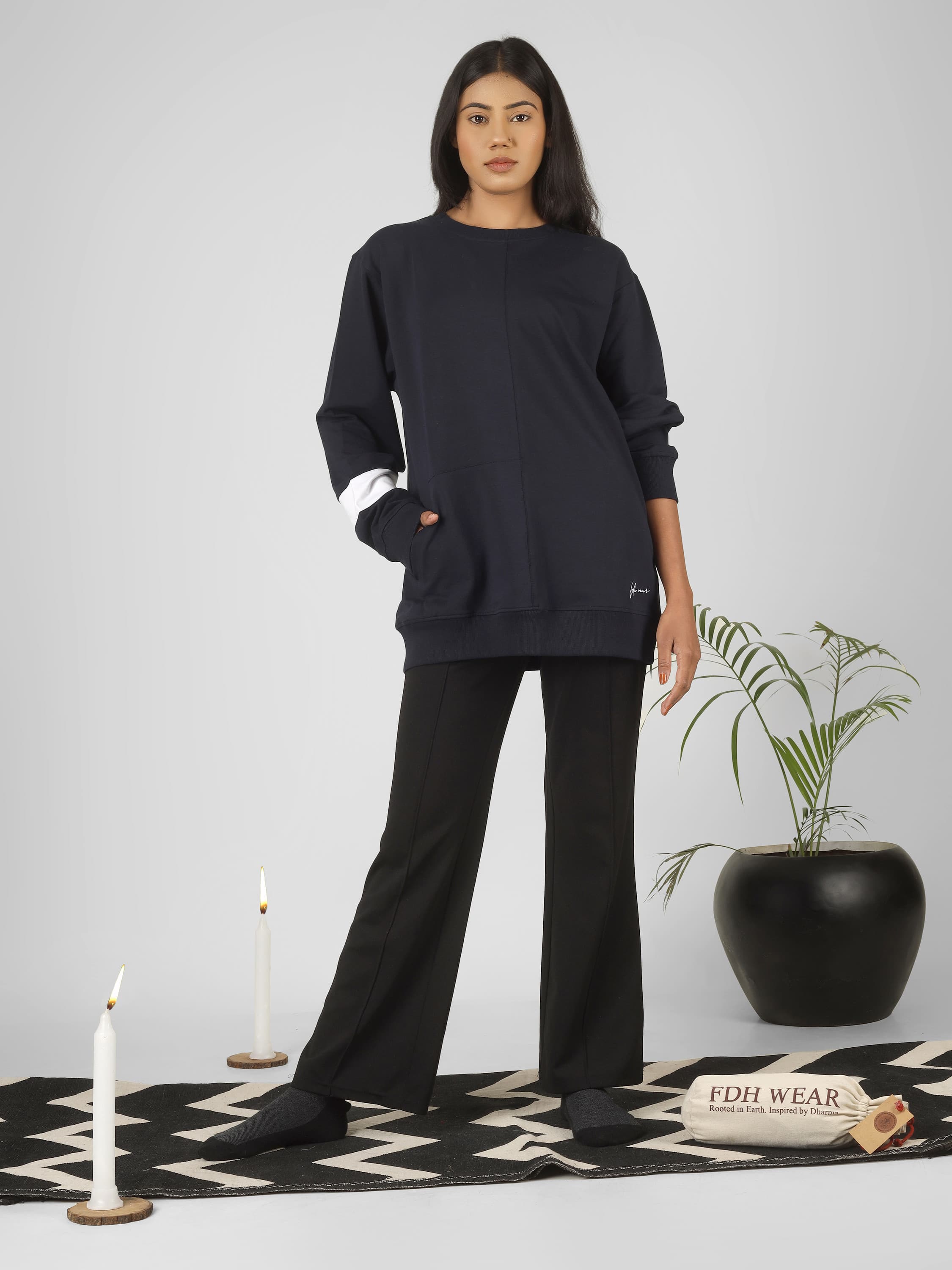 The Quiet Sweatshirt — Navy Blue